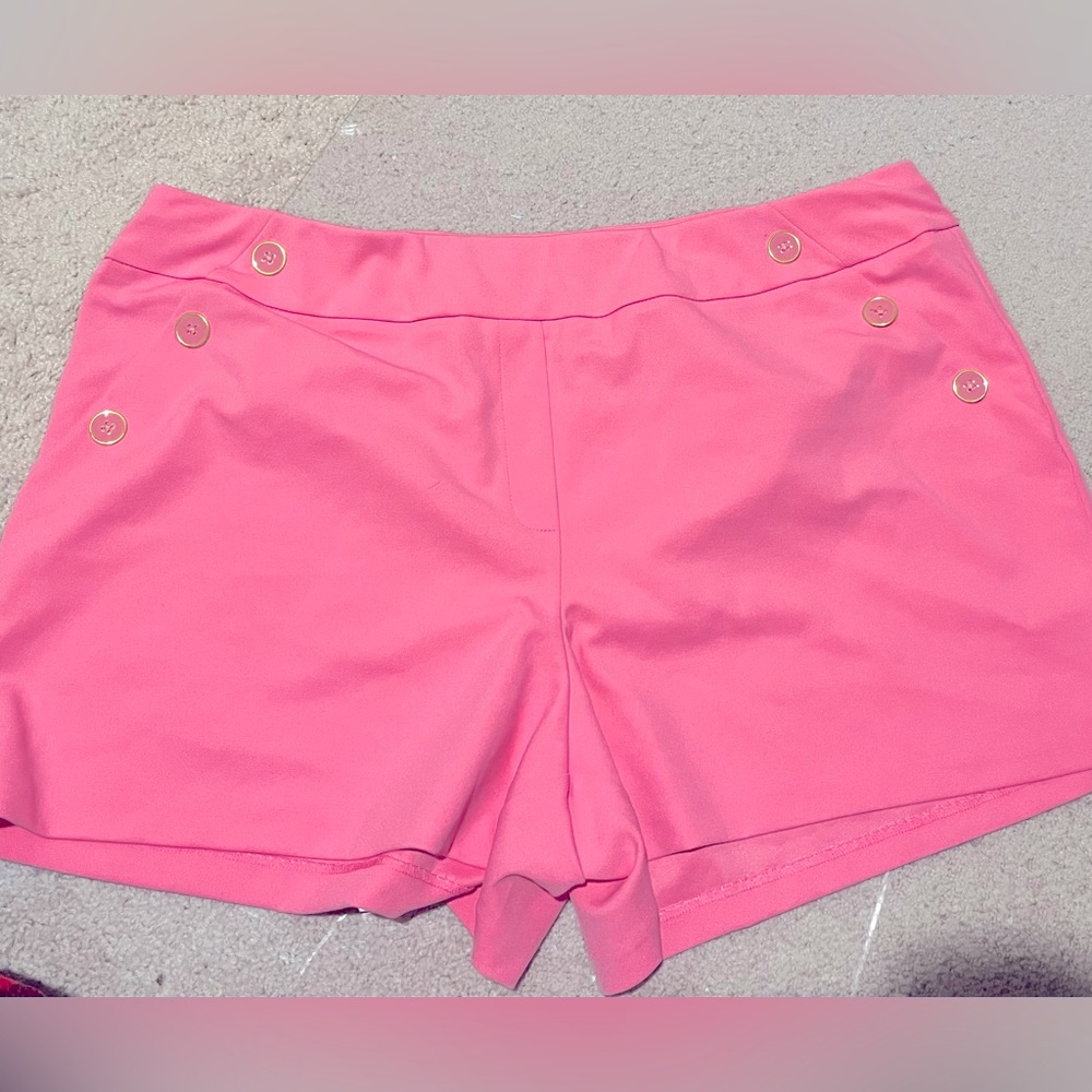 Plus Size Pink Shorts - 22/24 - Cato - Barbie Core - Bubblegum Pink - Gold